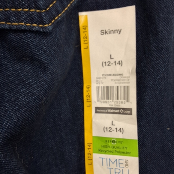 Time and Tru Blue Skinny Jeans Classic Style - Picture 6 of 16